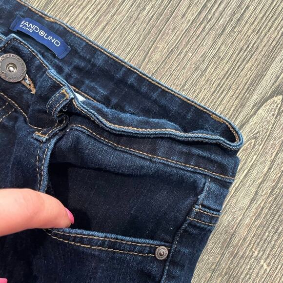 Bandolino Caroline Slim Straight Leg Jeans Denim Stretch Dark Wash Blue Size 6 - Picture 4 of 11